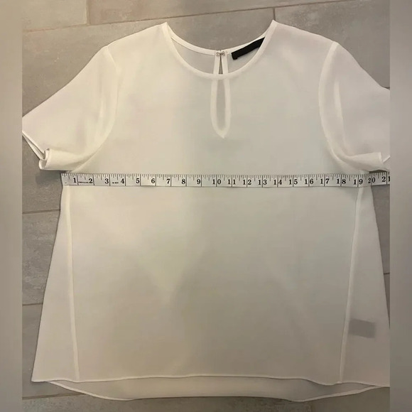 Jenni Kayne Crepe Crewneck Blouse Ivory White Size Small - Picture 6 of 7